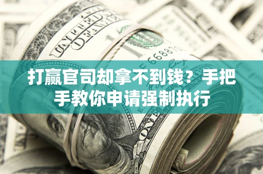 济南打赢官司却拿不到钱？手把手教你申请强制执行
