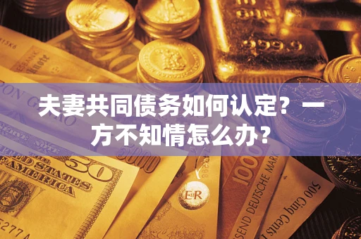 济南夫妻共同债务如何认定？一方不知情怎么办？