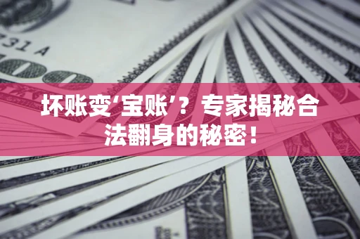 济南坏账变‘宝账’？专家揭秘合法翻身的秘密！