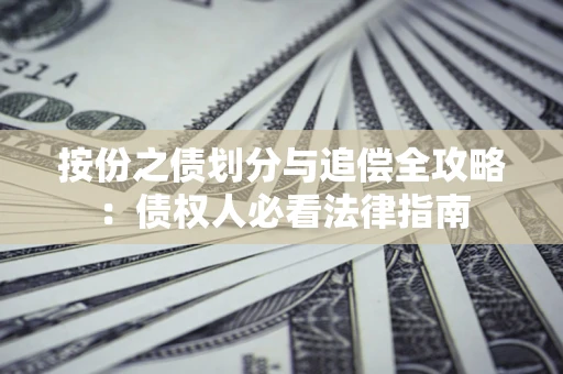 济南按份之债划分与追偿全攻略：债权人必看法律指南