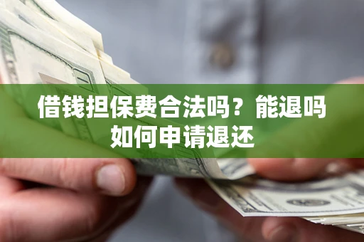 济南借钱担保费合法吗？能退吗如何申请退还